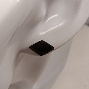 CLEARANCE-  Black diamond shaped resin stud earrings